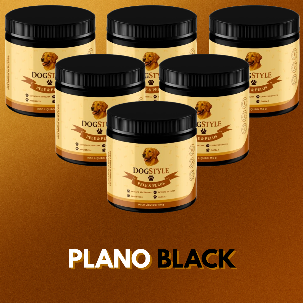 DogStyle – Plano BLACK | 6 Potes (240 Doses)